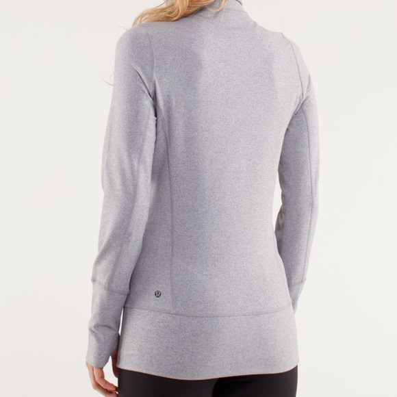 Lululemon In Stride Jacket Heathered Fossil /Blurred Blossoms White Size 6 - Picture 3 of 14